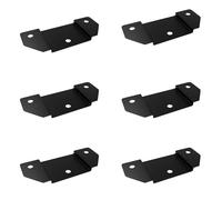 Amig - Juego de 6 Soportes para Patas de Mesa - Set de 6 Accesorio para Modelo 2410 - Acero - 92 x 40 x 7 mm - Alta Resistencia - Acabado en Negro Mate - Pata Mesa Industrial
