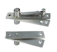 Amig - Juego de Bisagras para Puerta Pivotante - Ideal Puertas, Pantallas Giratorias, Abatibles - Bisagra Oculta 360º - 130,5 x 25 mm y 131 x 25 mm - Cantos Cuadrados - Acero Inoxidable 18/8
