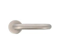 Amig - Juego de Manillas con Roseta para Puertas - Mod. 3R - 136 x Ø19 mm - Cuadradillo de 8 mm - Diseño Elegante y Sencillo - Acero inoxidable - Plateado