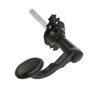 Amig - Juego de Manillas - Placa Martilleada - 100 x 44 mm - Cuadradillo de 8 mm - Ideal para todo Tipo de Puertas de Paso en Interior - Placa de Acero y Tirador de Zamak Negro