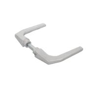 Amig - Juego de Manillas sin roseta Plateado mate de Aluminio - 104 x 56 mm - Mod. 2114 - Cuadradillo 8 mm - Para puertas de 35 a 60 mm