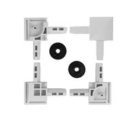 Amig - Kit de Recambio para Mosquitera Corredera - Escuadras con y sin Rueda - Compatible con Modelo MC01 - Repuestos Resistentes de Nylon - Fácil Instalación - Blanco