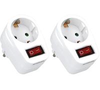Amig - Ladrón de Enchufes Tipo Schuko de 1 Vía Mod.3213 con Toma de Tierra para Conectar Aparatos Eléctricos | Adaptador de Pared con Interruptor | Voltaje Máx: 250 V | Amperaje Máx: 10/16 A
