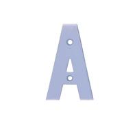 Amig - Letra A de Acero Inoxidable para Atornillar en Interior y Exterior - 100 mm - Resistente - Para Portales, Paredes o Fachadas - Acabado Plateado