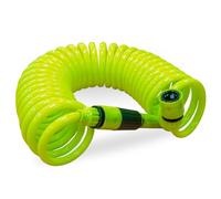 Amig - Manguera en Espiral - Fabricada en Polipropileno - Medida Extensible hasta 15 m - Incluye Lanza de Riego, Adaptador y 2 Empalmes - Color: Verde Pistacho