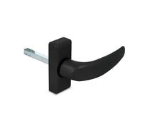 Amig - Manilla de Aluminio, Modelo Delta, Medida: 121 x 72 mm, Cuadradillo de 8 mm, Óptimo para Puertas de Interior o Exterior, Acabado: Negro