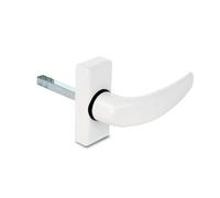 Amig - Manilla de Aluminio, Modelo Delta, Medida: 121 x 72 mm, Cuadradillo de 8 mm, Óptimo para Puertas de Interior o Exterior, Acabado: Blanco