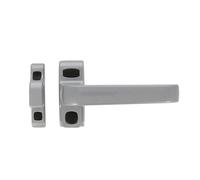 Amig - Manilla de Bloqueo para Puertas y Ventanas Mod. Gamma - 122 x 70 mm - Roseta - Derecha - Puertas de Interior y Ventanas - Sin Cuadradillo - Aluminio Plateado