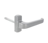 Amig - Manilla de Roseta para Puerta - Modelo Epsilon - Aluminio - 132 x 70 mm - Cuadradillo de 8 mm - Color: Aluminio Plateado