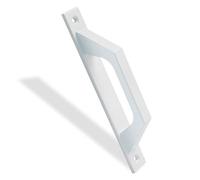 Amig - Manillón de Líneas Rectas de Aluminio Color Blanco para Puertas Correderas o Abatibles de Paso - 198 x 25 x 40 mm - Tirador de Asa Funcional y Cómodo