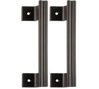 Amig - Manillón para Puertas Correderas Mod. 3050-185 x 26 mm - Con Cuerpo Desplazado Ideal para Puertas Correderas de Interior y Puertas de Armarios - Con Asa Ergonómica - Aluminio Negro