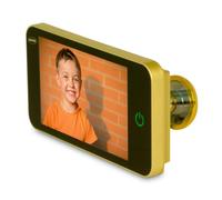Amig - Mirilla Digital para Puertas - Pantalla LCD 4" TFT - Ángulo de Visión: 160° - Imágenes Claras - De Fácil Instalación y Uso - Color: Oro
