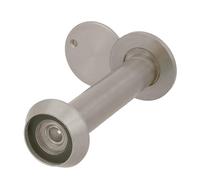 Amig - Mirilla Mod. 3 con Lente Súper Angular para Puertas Interiores y Exteriores 3-14 de Aluminio en Color Plateado - Latón - Medidas: Diámetro 14 mm - Grosor de la Puerta: 70-110 mm
