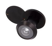 Amig - Mirilla para puerta - Lente Superangular - Para Puertas de entrada Interiores y Exteriores - Color Negro Mate - Latón - Medidas: Diámetro 14 mm - Grosor de la Puerta 25-42 mm