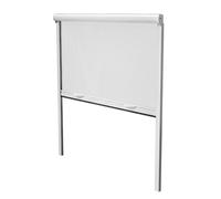 Amig - Mosquitera Enrollable para Ventanas - Aluminio Blanco y Malla de Fibra de Vidrio Gris - Fácil de Instalar - Protección contra Insectos - 140 x 140 cm - Resistente y Transpirable