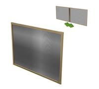 Amig - Mosquitera Extensible para Ventana - 100 x 70 cm - Marco de Aluminio Oro - Malla Fibra de Vidrio Gris - Ajustable - Instalación sin herramientas - Mod. ME01