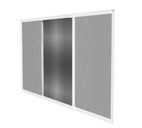 Amig - Mosquitera Extensible para Ventanas - Instalación sin Tornillos - Encajable en el carril de la persiana - 100 x 70 cm - Ajustable hasta 190 cm - Aluminio Blanco y Malla de Fibra de Vidrio gris