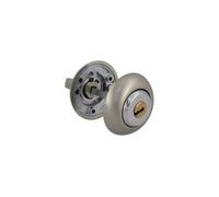 Amig - Muletilla con llave de punto Mod. 50R-KD - Combinación cilindro-condena - Cromado mate - Aumenta la seguridad en puertas de entrada - Para puertas de 35 a 45 mm de espesor - Roseta de Ø54 mm