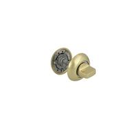 Amig - Muletilla con llave de punto Mod. 50R-KD - Combinación cilindro-condena - Latonado - Aumenta la seguridad en puertas de entrada - Para puertas de 35 a 45 mm de espesor - Roseta de Ø54 mm