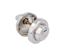 Amig - Muletilla de Diseño Contemporáneo Modelo 46R-KD en Zamak con Acabado Cromado Mate - Ø52 mm - 3 Llaves de Puntos para Privacidad - Cuadradillo de 6 mm - Ideal para Puertas de 35-45 mm de espesor