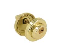 Amig - Muletilla de Diseño Contemporáneo Modelo 46R-KD en Zamak con Acabado Dorado - Ø52 mm - 3 Llaves de Puntos para Privacidad - Cuadradillo de 6 mm - Ideal para Puertas de 35-45 mm de espesor