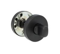Amig - Muletilla para Manillas de Roseta Redonda Mod. 9RX Ø53 mm Cuadradillo de 6 mm Diseño Elegante y Sencillo Condena con Sistema de Desbloqueo Exterior Acero inoxidable Negro