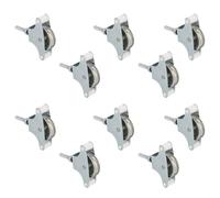 Amig - Pack de 10 poleas para tendedero de Ropa, Fabricadas en Acero con roldana metálica de 39 mm. Incluye Tornillo de sujeción y guías. Ideales para Uso Exterior, Resistentes y seguras.