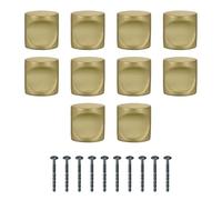Amig - Pack de 10 Pomos para muebles - Ø20 Mm - Color Dorado Cepillado - Fabricado en Zamak - Tiradores para cajones y armarios de cocina y baño con estilo moderno decorativo y - Mod. 816
