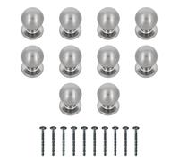 Amig - Pack de 10 Pomos para muebles - Diámetro Ø25 mm - Color Niquel Cepillado - Fabricado en Zamak - Tiradores para cajones y armarios de cocina y baño con estilo moderno - Mod. 811