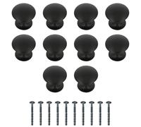 Amig - Pack de 10 Pomos para muebles - Diámetro Ø28 mm - Color Negro Mate - Fabricado en Zamak - Para renovación de muebles del hogar con diseño decorativo actual y manejo cómodo - Mod. 803