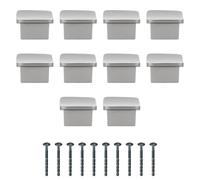 Amig - Pack de 10 Pomos para muebles - Diámetro 32 mm - Color Níquel Cepillado - Fabricado en Zamak - Para cajones y armarios de cocina y baño con estilo moderno decorativo y uso - Mod. 819