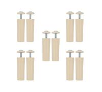 Amig - Pack de 10 Topes para Persianas Enrollables - Amortiguador con Tornillo M5 Antióxido y Arandela Exterior - Resistente a la Intemperie - Longitud: 60 mm - Color Marfil