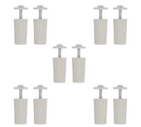 Amig - Pack de 10 Topes para Persianas Enrollables - Amortiguador con Tornillo M5 Antióxido y Arandela Exterior - Resistente a la Intemperie - Longitud: 40 mm - Gris