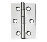 Amig - Pack de 2 Bisagras Fijas sin Remate - 60 x 50 mm - Modelo 2002 - Acero Inoxidable 18/8 - Canto Cuadrado - Fácil Instalación y Uso - Gran Fijación para tu Mobiliario - Bricolaje