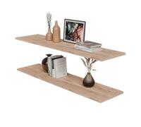 Amig - Pack de 2 Estantes de Pino Natural 1200x300x28 mm - Baldas de Madera Maciza sin Tratar 28 mm - Certificación PEFC - Ideal para Estanterías Flotantes, Decoración y Almacenaje en Hogar u Oficina