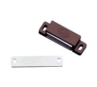Amig - Pack de 2 Golpetes Magnéticos Mod.10 Acabados en Marrón - Cierre Oculto para Puertas de Armarios y Muebles de Hogar u Oficina - Medidas: 56 x 15 mm - Se Incluyen Tornillos de Fijación