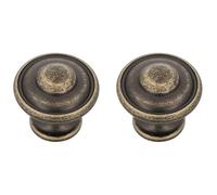 Amig - Pack de 2 Pomos para muebles - Diámetro Ø30 mm - Color Cuero - Fabricado en Zamak - Para muebles de cocina y baño - Mod. 809