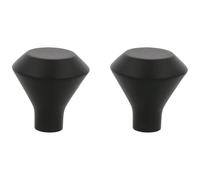 Amig - Pack de 2 Pomos para muebles - Diámetro Ø32 mm - Color Negro Mate - Fabricado en Aluminio - Para cajones y armarios de cocina y baño con estilo moderno decorativo y uso - Mod. 828