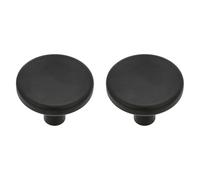 Amig - Pack de 2 Pomos para muebles - Diámetro Ø35 mm - Color Negro Mate - Fabricado en Aluminio - Para cajones y armarios de cocina y baño con estilo moderno decorativo y uso - Mod. 802