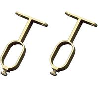 Amig - Pack de 2 Soportes Laterales para Tubos de Armario - Bases para Barras del Vestidor - Adecuadoes para Colgar y Organizar Ropa - Aluminio - 30 x 15 x 45 mm - Blanco (Paquete de 2)