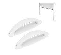 Amig - Pack de 2 Tiradores Mosquitera - Kit de Asas en Nylon Blanco - Compatibles con las Mosquiteras de Puerta y Ventana de Amig - Recambio o Complemento - Fijado con Tornillo - Mod. MR01