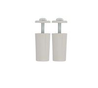 Amig - Pack de 2 Topes para Persianas Enrrollables de Plástico Blanco - Amortiguador con Tornillo M5 Antióxido y Arandela Exterior - Resistente a la Intemperie - Longitud: 40 mm