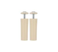 Amig - Pack de 2 Topes para Persianas Enrrollables de Plástico Marfil, Amortiguador con Tornillo M5 Antióxido y Arandela Exterior, Resistente a la Intemperie, Longitud: 60 mm