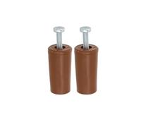 Amig - Pack de 2 Topes para Persianas Enrrollables de Plástico Marrón - Amortiguador con Tornillo M5 Antióxido y Arandela Exterior - Resistente a la Intemperie - Longitud: 40 mm