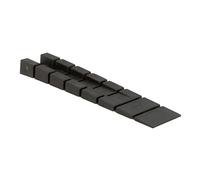 Amig - Pack de 4 Cuñas Niveladoras Recortables Mod.160 de Plástico Negro, Calzador Resistente con Precortes Ideal para Patas de Muebles o Desniveles en el Suelo