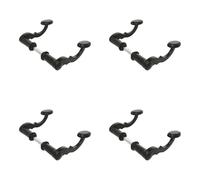 Amig - Pack de 4 Juegos de 2 Manillas Decorativas para Cancelas, Vallas o Puertas de Jardín Mod.101SP - Roseta Ø19 mm - Tirador 110 mm - Cuadradillo 8 mm - Tipo Forja - De Zamak Acabado en Negro