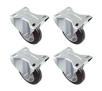 Amig - Pack de 4 Ruedas Fijas - Ø 100 mm - Ruedas Para Mover Muebles o Electrodomésticos - Peso Máximo 100 Kg - Para Mover Muebles Pesados - Rodamientos de Rodillos - Núcleo Metálico - Goma Negra