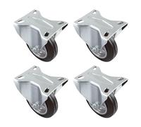 Amig - Pack de 4 Ruedas Fijas - Ø 125 mm - Ruedas Para Mover Muebles o Electrodomésticos - Peso Máximo 120 Kg - Para Mover Muebles Pesados - Rodamientos de Rodillos - Núcleo Metálico - Goma Negra