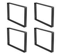 Amig - Pack de 4 Soportes Rectangulares para estantes Industriales - 211 x 311 x 30 mm - Acero Negro Mate - Soporte Estantería Pared - Diseño Funcional y Resistente - Ideal para Estanterías de Pared