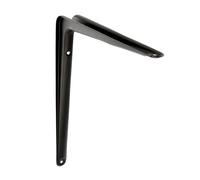 Amig - Pack Soportes para Estantería de Pared - 20 piezas - Escuadras en Acero - 300X250 mm - Color Negro - Ángulo para Estantes - Soporte para Baldas - Fácil instalación